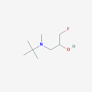 molecular formula C8H18FNO B13284878 1-[tert-Butyl(methyl)amino]-3-fluoropropan-2-ol 