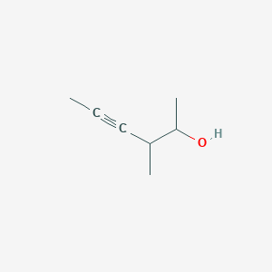 molecular formula C7H12O B13284900 3-Methylhex-4-yn-2-ol 