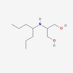 molecular formula C10H23NO2 B13284929 2-[(Heptan-4-yl)amino]propane-1,3-diol 