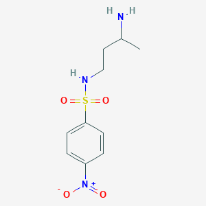 molecular formula C10H15N3O4S B13284954 N-(3-Aminobutyl)-4-nitrobenzene-1-sulfonamide 