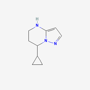 molecular formula C9H13N3 B13284996 7-Cyclopropyl-4H,5H,6H,7H-pyrazolo[1,5-a]pyrimidine 