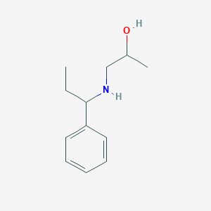 molecular formula C12H19NO B13285021 1-[(1-Phenylpropyl)amino]propan-2-ol 
