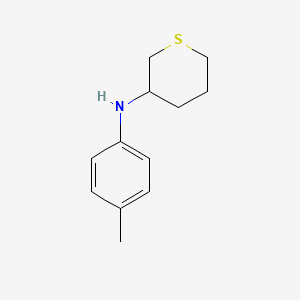 molecular formula C12H17NS B13285031 N-(4-methylphenyl)thian-3-amine 