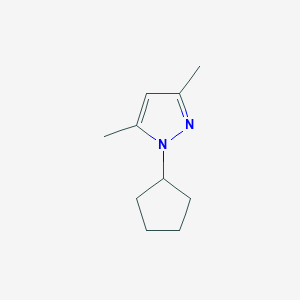 molecular formula C10H16N2 B13285032 1-Cyclopentyl-3,5-dimethyl-1H-pyrazole 