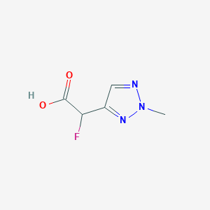molecular formula C5H6FN3O2 B13285050 2-Fluoro-2-(2-methyl-2H-1,2,3-triazol-4-yl)acetic acid 