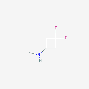 molecular formula C5H9F2N B13285067 3,3-difluoro-N-methylcyclobutan-1-amine 