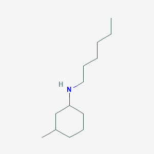 molecular formula C13H27N B13285082 N-hexyl-3-methylcyclohexan-1-amine 