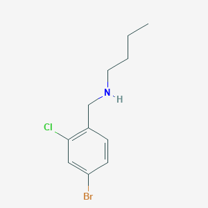 molecular formula C11H15BrClN B13285110 [(4-Bromo-2-chlorophenyl)methyl](butyl)amine 