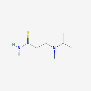 molecular formula C7H16N2S B13285140 3-[Methyl(propan-2-yl)amino]propanethioamide 