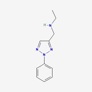 molecular formula C11H14N4 B13285163 Ethyl[(2-phenyl-2H-1,2,3-triazol-4-yl)methyl]amine 