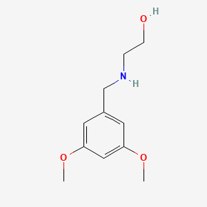molecular formula C11H17NO3 B13285169 2-[(3,5-Dimethoxyphenyl)methylamino]ethanol 