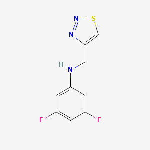 molecular formula C9H7F2N3S B13285173 n-((1,2,3-Thiadiazol-4-yl)methyl)-3,5-difluoroaniline 