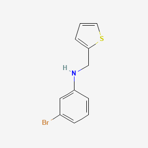 molecular formula C11H10BrNS B13285175 3-bromo-N-(thiophen-2-ylmethyl)aniline 