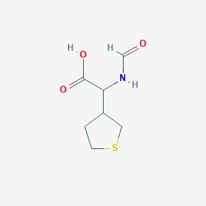 molecular formula C7H11NO3S B13285208 2-Formamido-2-(thiolan-3-yl)acetic acid 