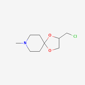 molecular formula C9H16ClNO2 B13285243 2-(Chloromethyl)-8-methyl-1,4-dioxa-8-azaspiro[4.5]decane 