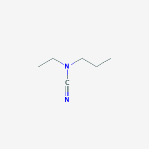 molecular formula C6H12N2 B13285289 Cyano(ethyl)propylamine 