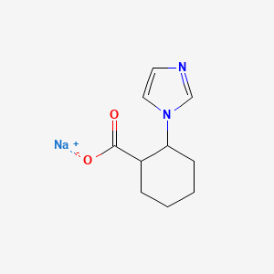 molecular formula C10H13N2NaO2 B13285309 Sodium 2-(1H-imidazol-1-yl)cyclohexane-1-carboxylate 