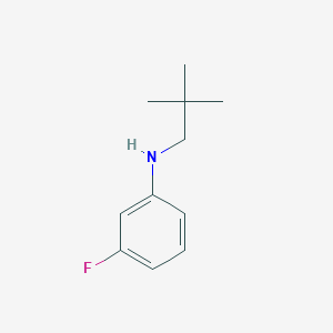 molecular formula C11H16FN B13285357 N-(2,2-dimethylpropyl)-3-fluoroaniline 