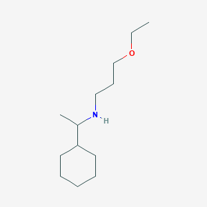 molecular formula C13H27NO B13285363 (1-Cyclohexylethyl)(3-ethoxypropyl)amine 