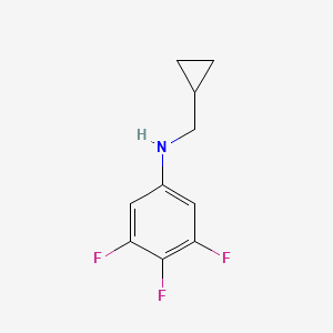 molecular formula C10H10F3N B13285432 N-(cyclopropylmethyl)-3,4,5-trifluoroaniline 