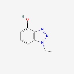 molecular formula C8H9N3O B13285472 1-Ethyl-1H-1,2,3-benzotriazol-4-ol 