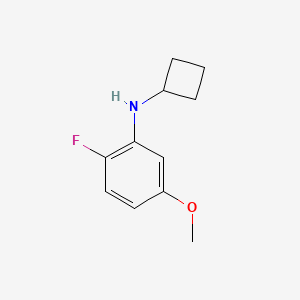 molecular formula C11H14FNO B13285504 N-cyclobutyl-2-fluoro-5-methoxyaniline 