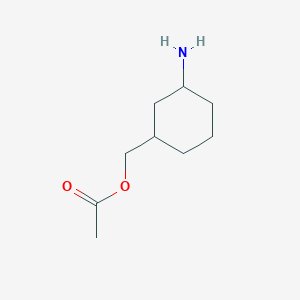 molecular formula C9H17NO2 B13285517 (3-Aminocyclohexyl)methyl acetate 