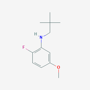 molecular formula C12H18FNO B13285528 N-(2,2-Dimethylpropyl)-2-fluoro-5-methoxyaniline 