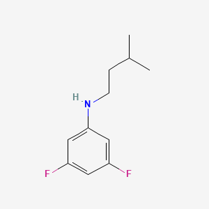 molecular formula C11H15F2N B13285647 3,5-difluoro-N-(3-methylbutyl)aniline 