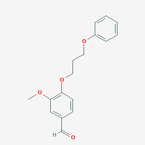molecular formula C17H18O4 B1328567 3-甲氧基-4-(3-苯氧基丙氧基)苯甲醛 CAS No. 656810-27-4