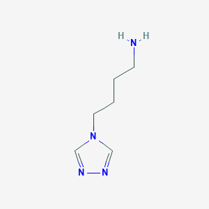 molecular formula C6H12N4 B13285674 4-(4H-1,2,4-triazol-4-yl)butan-1-amine 