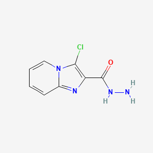 molecular formula C8H7ClN4O B1328573 3-Chloroimidazo[1,2-a]pyridine-2-carbohydrazide CAS No. 1000017-99-1
