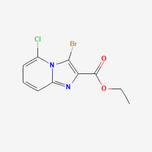 molecular formula C10H8BrClN2O2 B1328575 Ethyl 3-Bromo-5-chloroimidazo[1,2-a]pyridine-2-carboxylate CAS No. 1000018-03-0