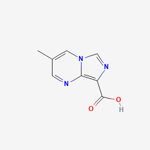 molecular formula C8H7N3O2 B13285810 3-Methylimidazo[1,5-a]pyrimidine-8-carboxylic acid 
