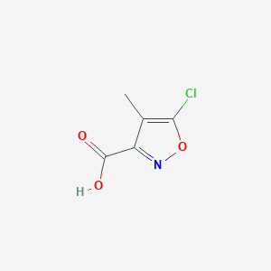 molecular formula C5H4ClNO3 B1328582 5-Chloro-4-methylisoxazole-3-carboxylic acid CAS No. 3357-01-5