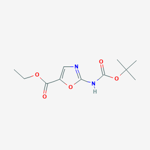 molecular formula C11H16N2O5 B1328583 Ethyl 2-(T-butoxycarbonylamino)oxazole-5-carboxylate CAS No. 941294-50-4