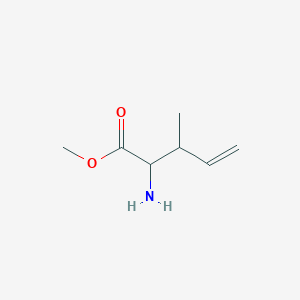 molecular formula C7H13NO2 B13285832 Methyl 2-amino-3-methylpent-4-enoate 