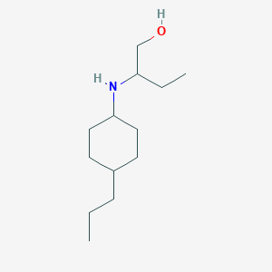 molecular formula C13H27NO B13285836 2-[(4-Propylcyclohexyl)amino]butan-1-ol 
