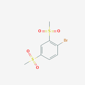 molecular formula C8H9BrO4S2 B1328585 2,4-Bis(methylsulfonyl)-1-bromobenzene CAS No. 1000018-15-4