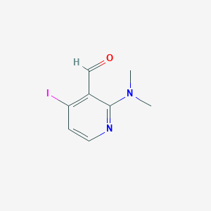 molecular formula C8H9IN2O B1328593 2-(N,N-Dimethylamino)-3-formyl-4-iodopyridine CAS No. 944709-71-1