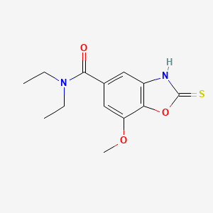N,N-diethyl-2-mercapto-7-methoxy-1,3-benzoxazole-5-carboxamide