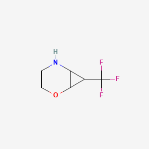 molecular formula C6H8F3NO B13285988 7-(Trifluoromethyl)-2-oxa-5-azabicyclo[4.1.0]heptane 