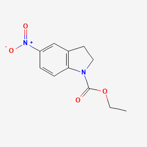 molecular formula C11H12N2O4 B1328600 Ethyl 5-nitroindoline-1-carboxylate CAS No. 1020243-34-8