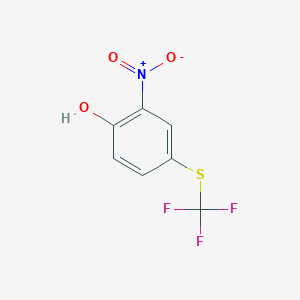 molecular formula C7H4F3NO3S B1328604 2-硝基-4-[(三氟甲基)硫基]苯酚 CAS No. 933673-33-7