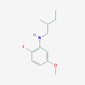 molecular formula C12H18FNO B13286057 2-Fluoro-5-methoxy-N-(2-methylbutyl)aniline 