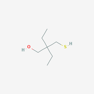 molecular formula C7H16OS B13286098 2-Ethyl-2-(sulfanylmethyl)butan-1-ol 