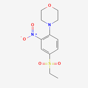 molecular formula C12H16N2O5S B1328611 4-[4-(Ethylsulfonyl)-2-nitrophenyl]morpholine CAS No. 942474-41-1