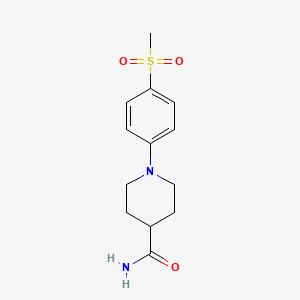 molecular formula C13H18N2O3S B1328613 1-[4-(Methylsulfonyl)phenyl]piperidine-4-carboxamide CAS No. 942474-42-2