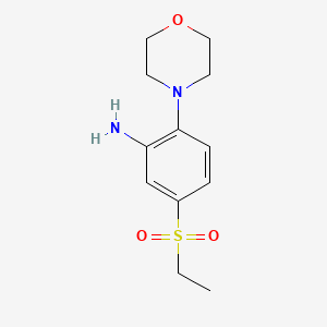molecular formula C12H18N2O3S B1328614 5-Ethylsulfonyl-2-morpholin-4-yl-aniline CAS No. 942474-43-3