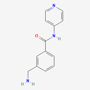 molecular formula C13H13N3O B13286153 3-(Aminomethyl)-N-(pyridin-4-YL)benzamide 